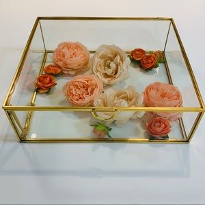 Large Glass Jewelry Box/Keepsake Box